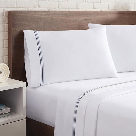 Monarch Brands Aston & Arden Sateen - Twin, Blue P-SS-T600-TW-BL